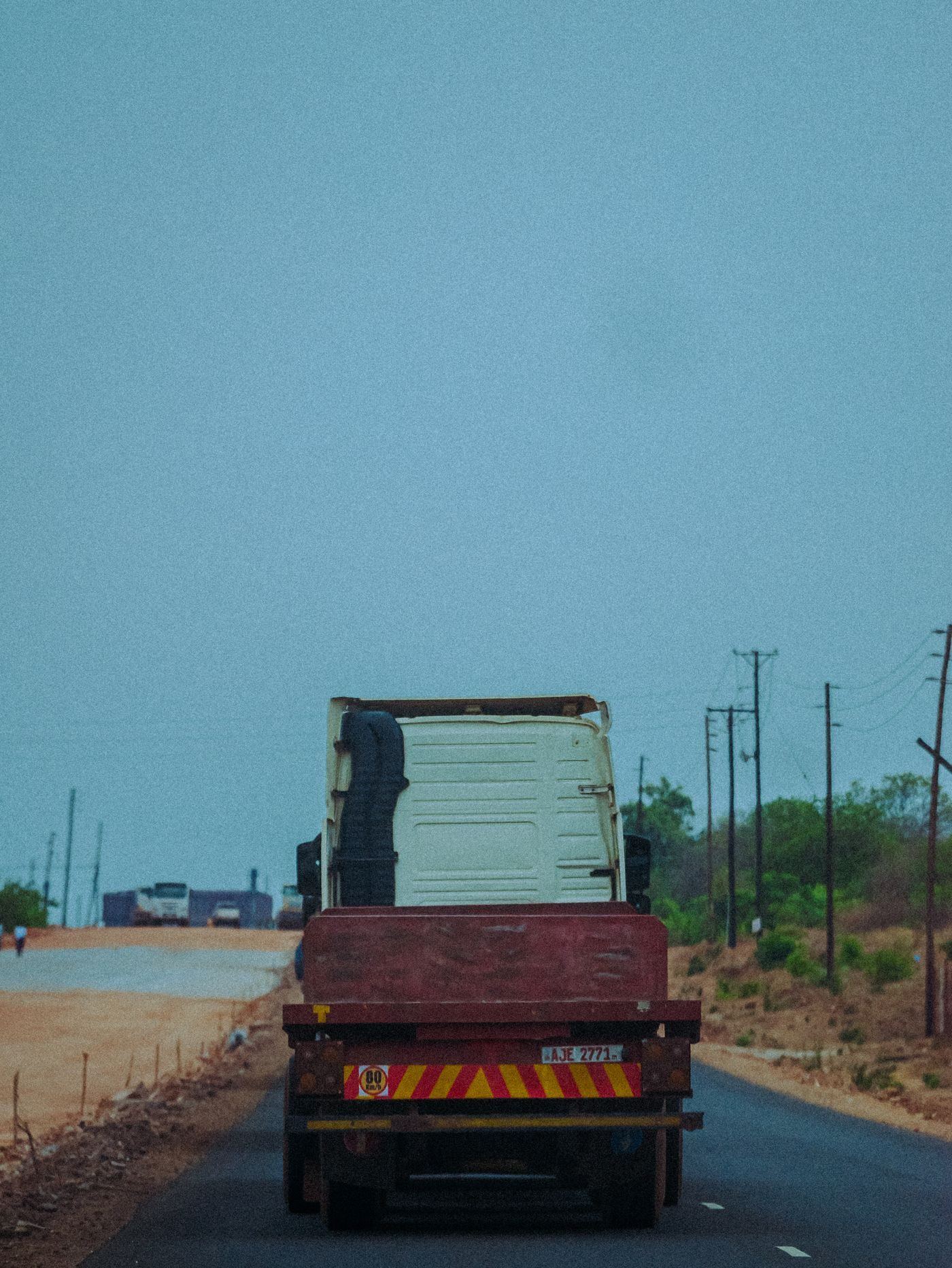 Loaded Sze Leong lorry heading out to a Johor site