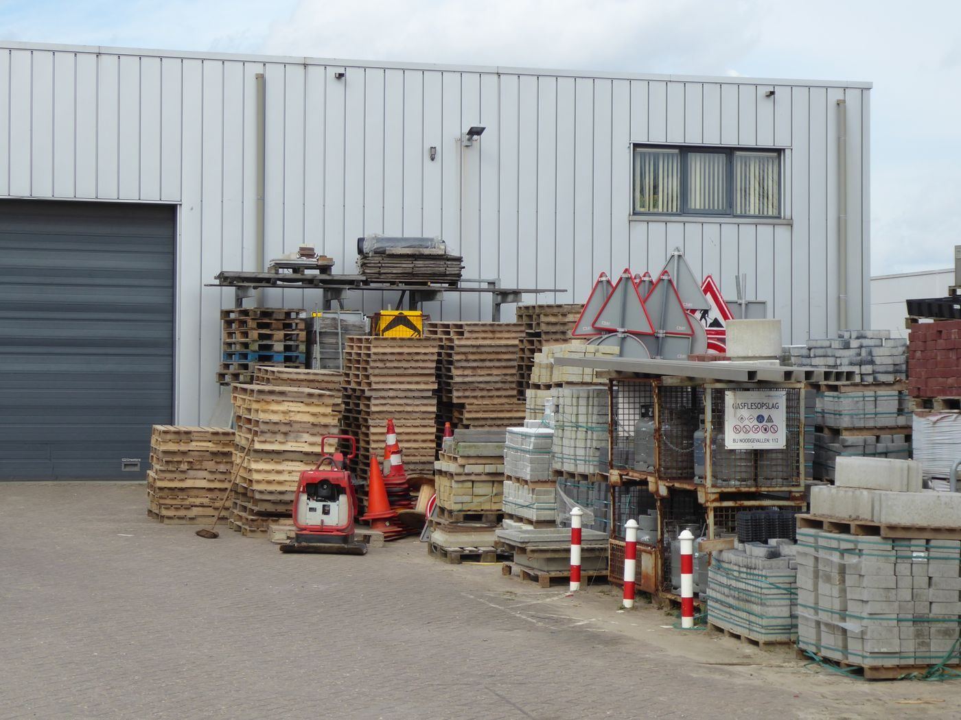 Materials stacked in the yard ready to load out